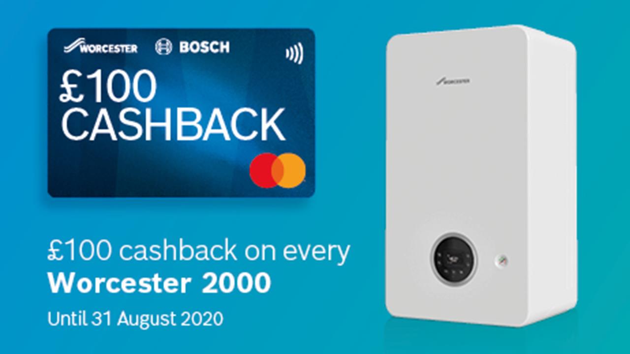 New £100 cashback offer on Worcester 2000 range image